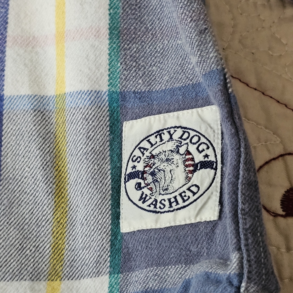 Gant Salty Dog Washed 100% Cotton Plaid Pastel Mens Buttondown XL - Picture 8 of 14